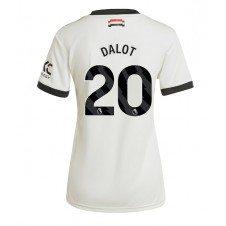 Manchester United Diogo Dalot #20 Tredjedrakt Kvinner 2024-25 Kortermet